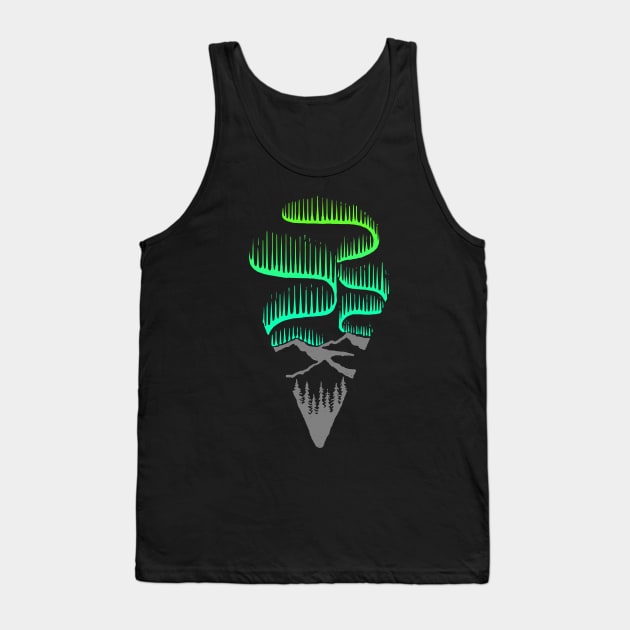 Aurora Borealis Tank Top by quilimo